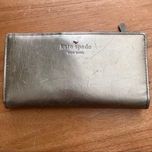 Slim, gold Kate Spade wallet